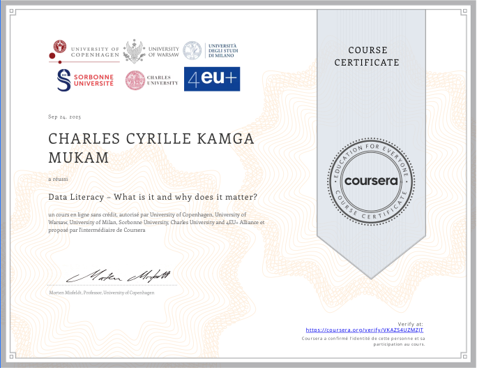 Data Literacy European Universities Certification