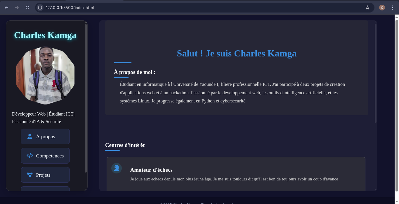 Aperçu du Portfolio