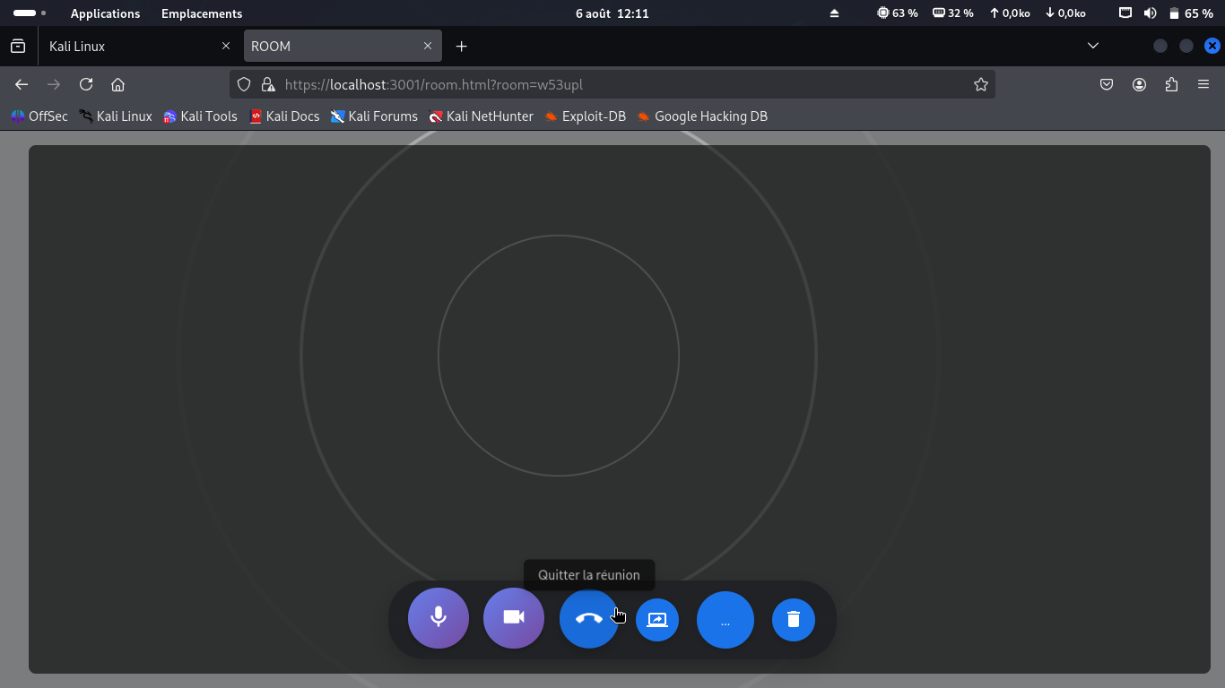 Interface de réunion